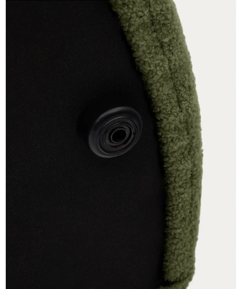 Zelený taburet z textílie buklé Kaeli – Kave Home