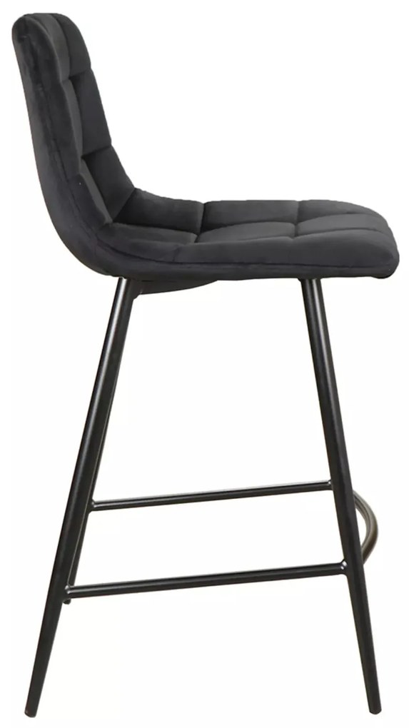 Barová židle Chico Velvet 87 cm černá