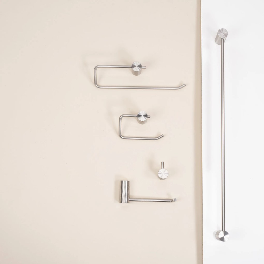 Rea Prism, kúpeľňový vešiak na uteráky 60cm, 9703, brúsená oceľ, REA-98035