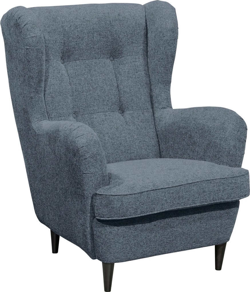 XXXLutz KRESLO UŠIAK, textil, modrá MID.YOU - Online Only obývacie izby - 002220035017