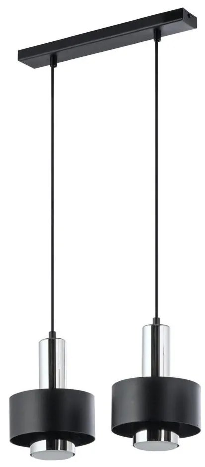 Luster na lanku RIF LUX 2xGX53/12W/230V čierna/lesklý chróm
