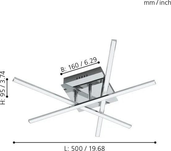 Eglo 55707 - LED stropné svietidlo 3xLED/3,5W/230V