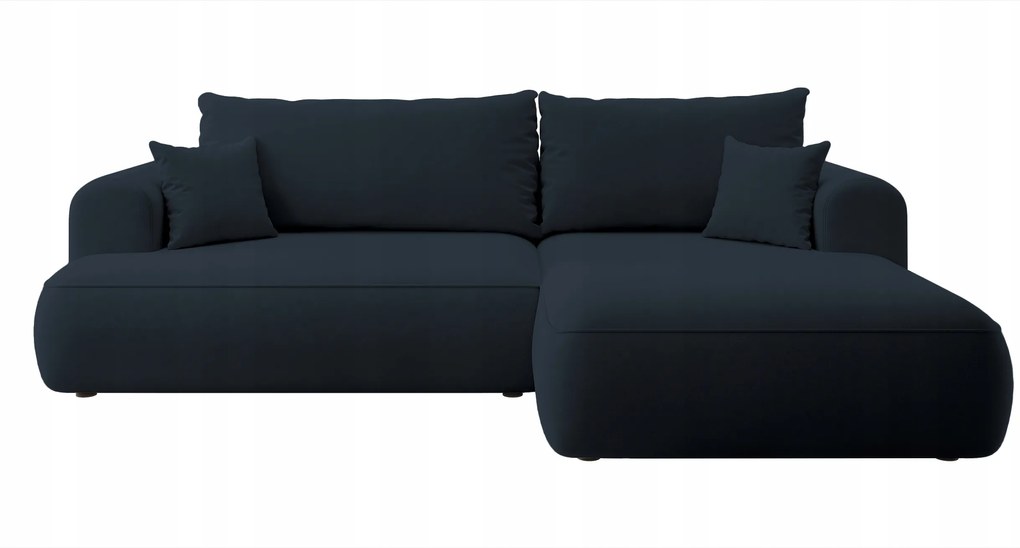 Rohová sedacia súprava Olivo I (p) (modrá čierna)