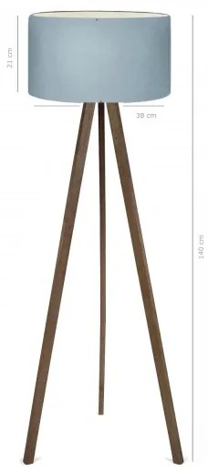 Stojacia lampa AYD 1xE27/40W/230V hnedá/modrá