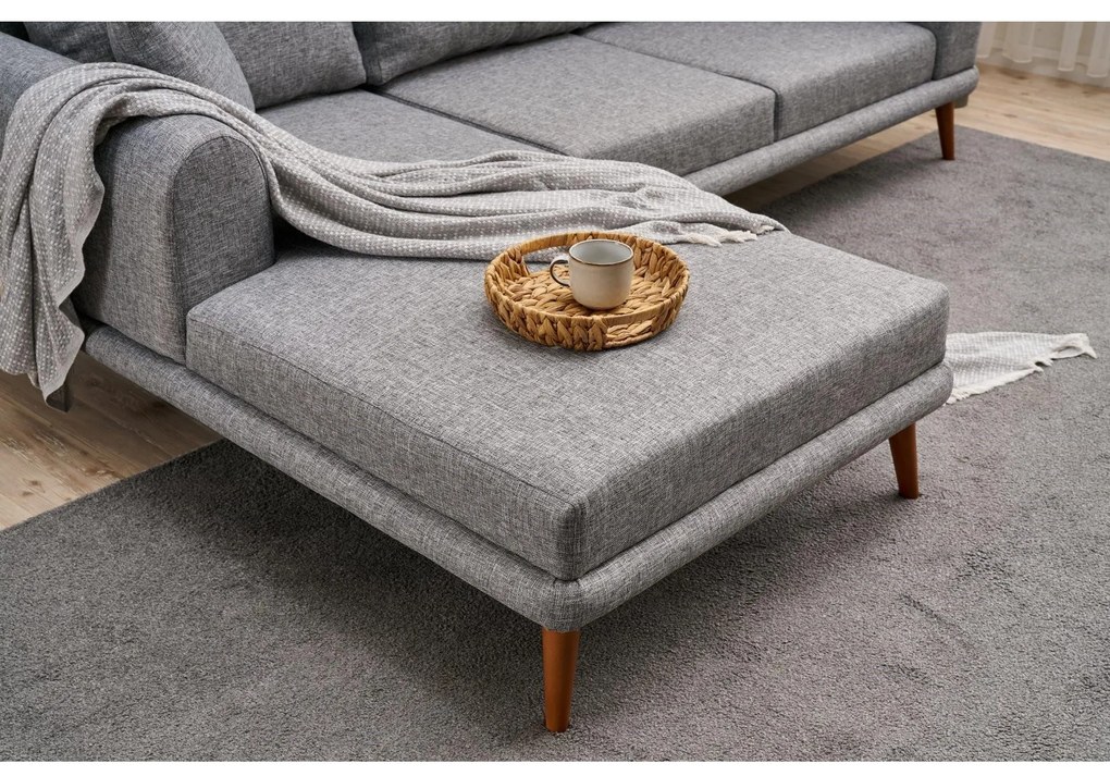 Rohová sedačka Sorenella (L) (sivá). Akcia -18%. Vlastná spoľahlivá doprava až k Vám domov. 1101786