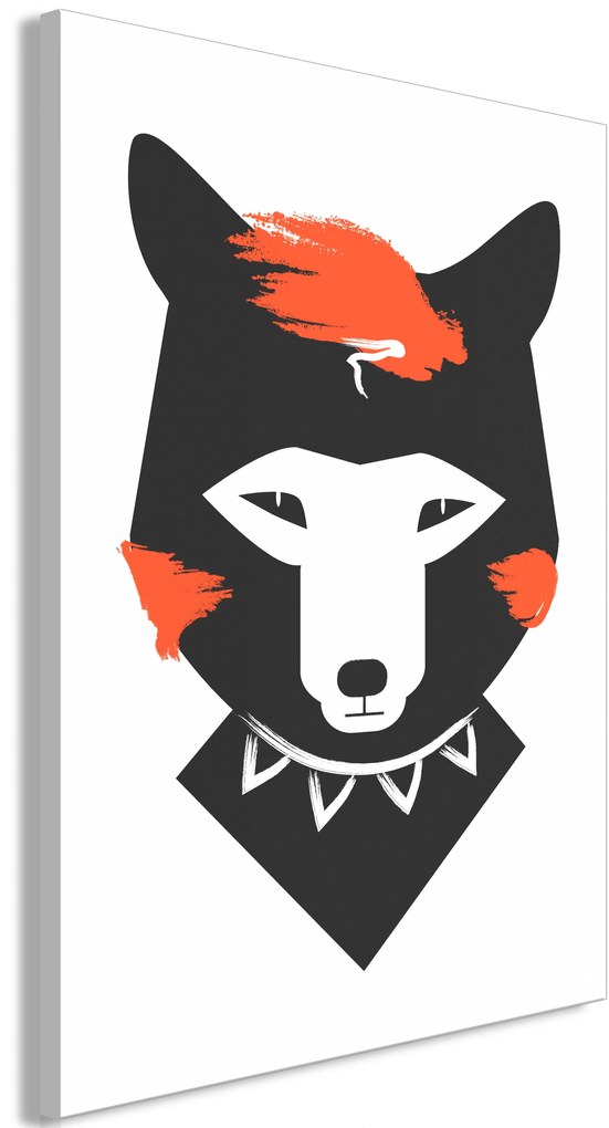 Artgeist Obraz - Polite Fox (1 Part) Vertical Veľkosť: 60x90, Verzia: Na talianskom plátne