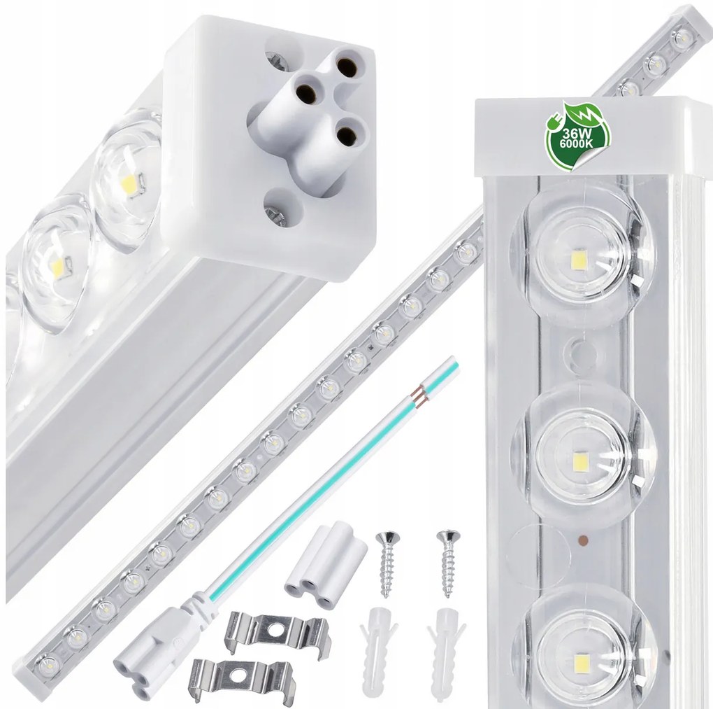 BERGE LED lampa NEPTUN 120cm - 36W -3600lm - IP20 - 6000K - studená biela