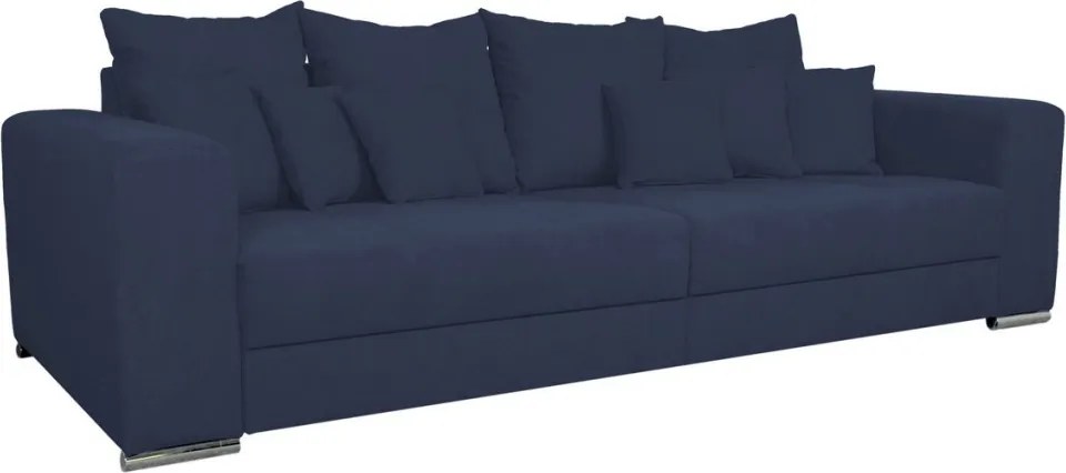 Široká pohovka Rosa, tmavo modrá látka