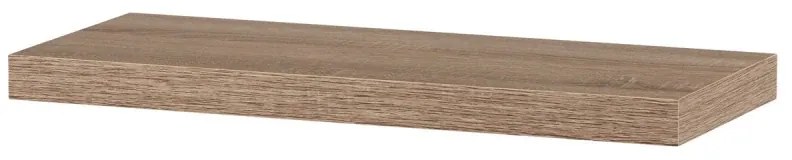 Polička nástěnná 60 cm, MDF, 3D dekor dub sonoma, baleno v ochranné fólii