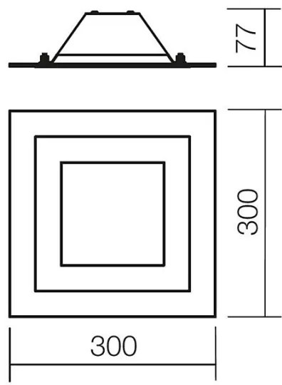 Redo 05-828 - Stropné svietidlo SPECTRE 1xE14/28W/230V 30x30 cm lesklý chróm/biela
