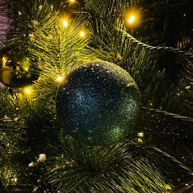 DECOLED Plastové koule, prům. 8 cm, 20x tmavě zelená