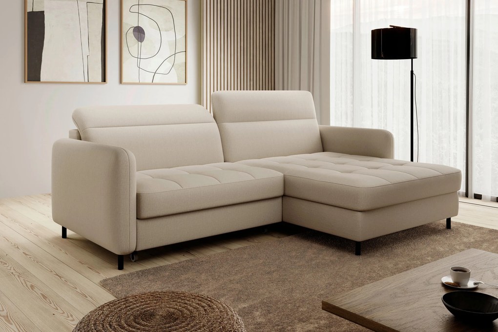 XXXLutz ROHOVÁ SEDAČKA, textil, krémová MID.YOU - Sedačky - 00000L001402