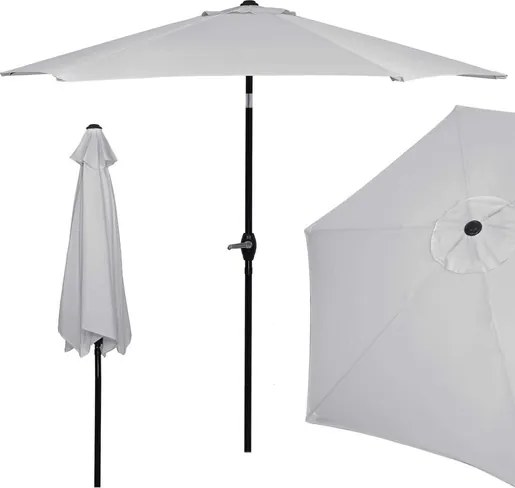 SPRINGOS Skladací záhradný slnečník 260 cm – sivý GU0022