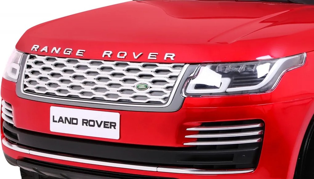 Ramiz Range Rover HSE lakované detské auto pre 2 deti červené SUV + ovládač na diaľkové ovládanie + audio panel