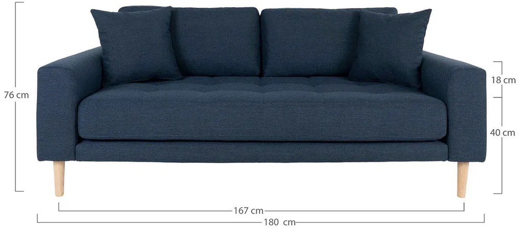 Dizajnová pohovka Ansley tmavomodrá