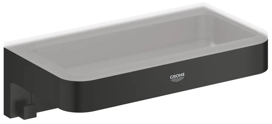 GROHE 411072430 - Sprchová polička START CUBE 200 mm čierna