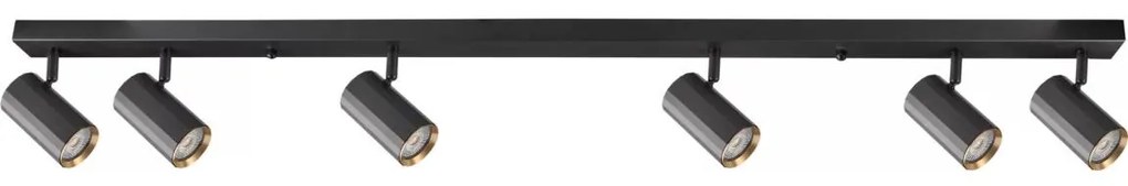 Bodové svietidlo NICEA 6xGU10/10W/230V čierna