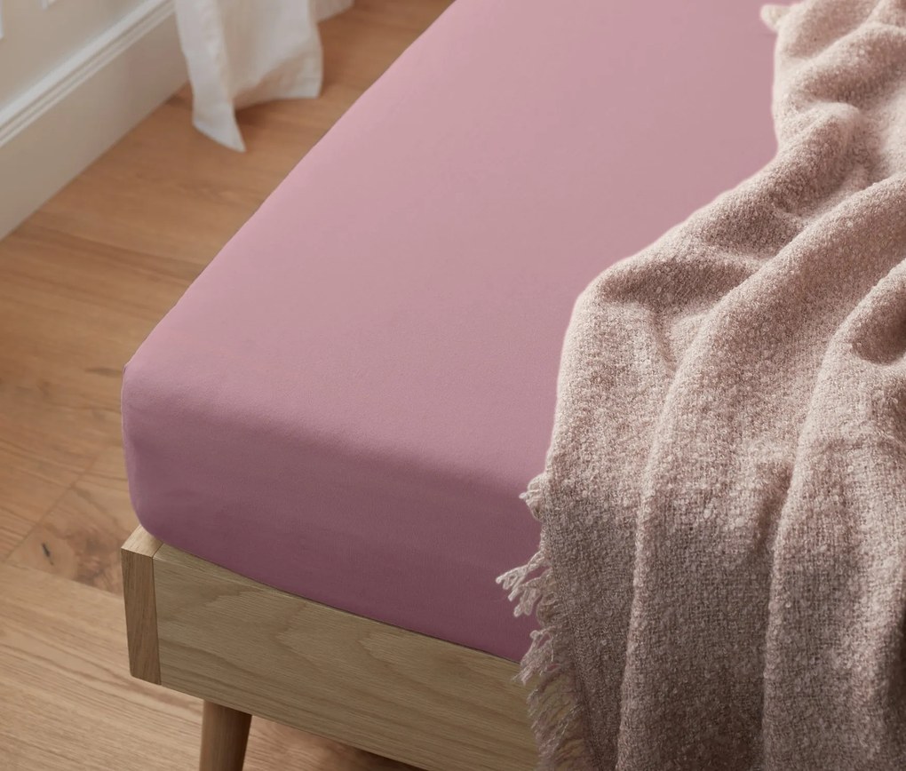 Džersejová napínacia plachta, štandardná veľkosť, ružová