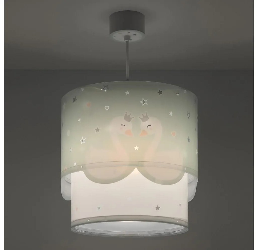 Dalber 61712H - Detský luster SWEET LOVE 1xE27/60W/230V zelená