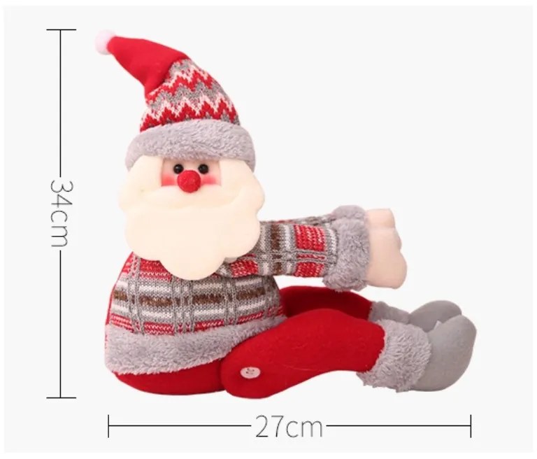 Dekoratívny VIANOČNÝ SOB so suchým zipsom 34 cm