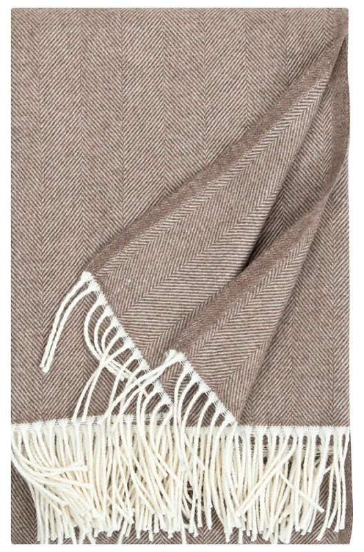 Merino deka Elli 130x180, bielo-hnedá