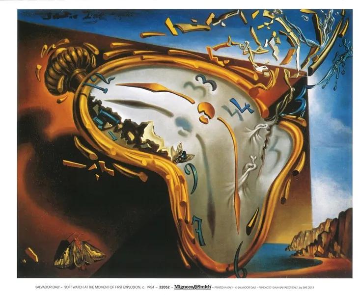 Umelecká tlač Soft Watch at the Moment of First Explosion, 1954, Salvador Dalí, (30 x 24 cm)