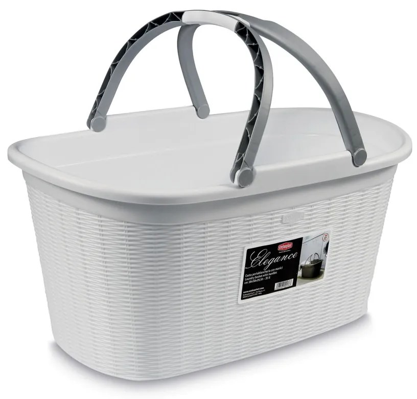 STEFANPLAST Košík na bielizeň Elegance, biely