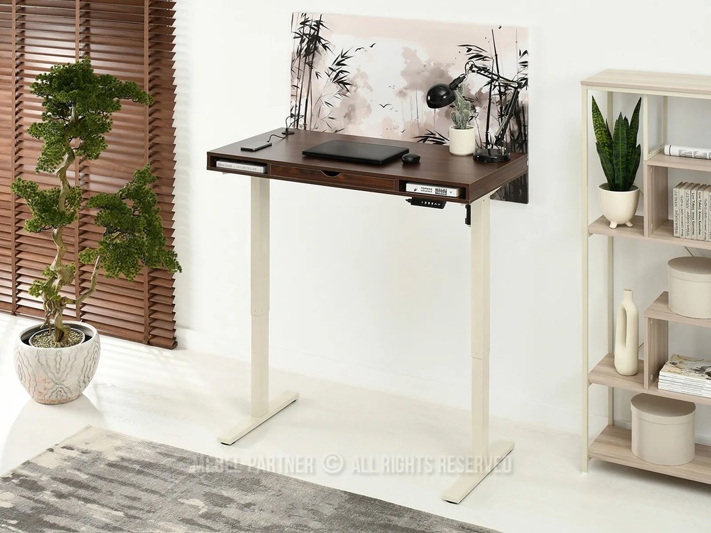 PC stolík Osto 120 (orech + krémová). Akcia -20%. Vlastná spoľahlivá doprava až k Vám domov. 1109830