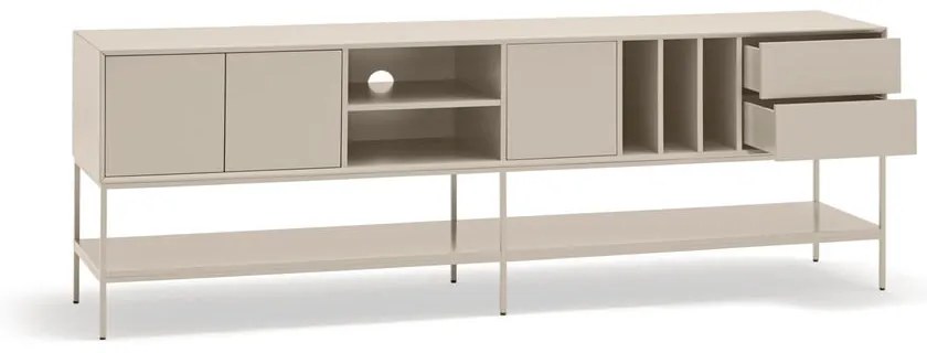 Krémový TV stolík 220x74x45 cm Platt – Teulat