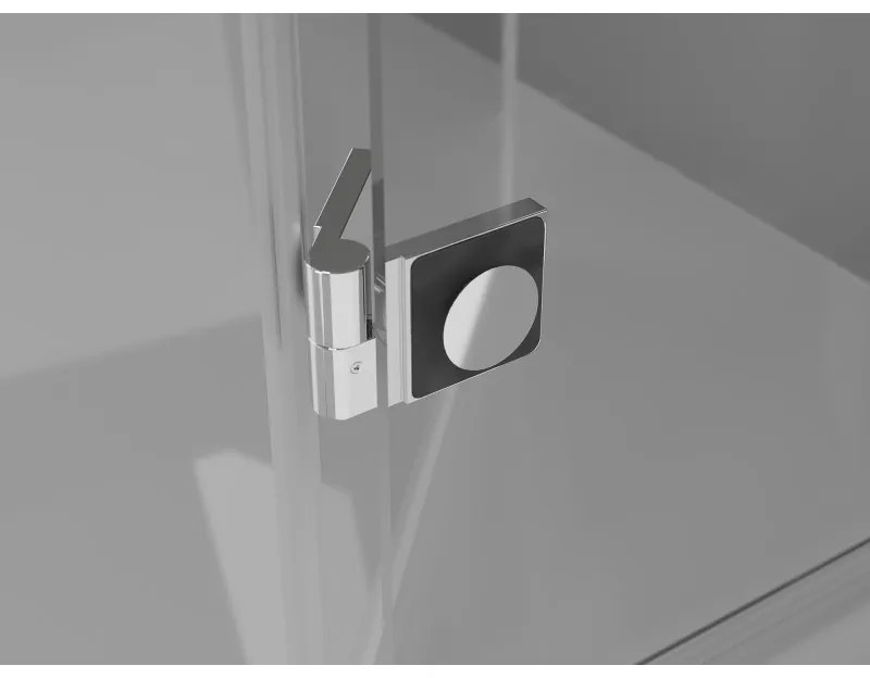 Mexen Mist-H Duo, 2-krídlový výklopný sprchový kút 95 x 75 cm, číre sklo, chrómový profil, 8A5-095L-075P-01-00