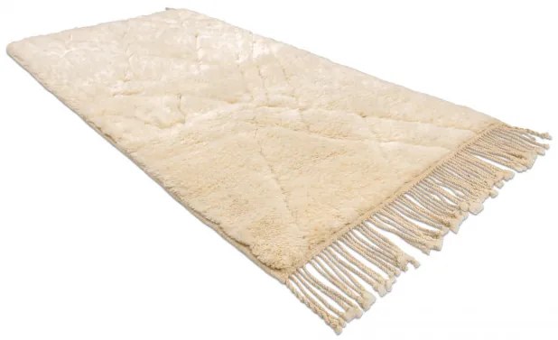 Ručne tkaný vlnený koberec BERBER MR4365 Beni Mrirt berber kosoštvorce, béžový