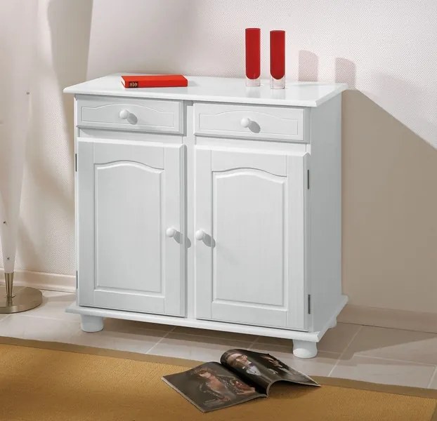 Komoda In-Lovi, bielená borovica