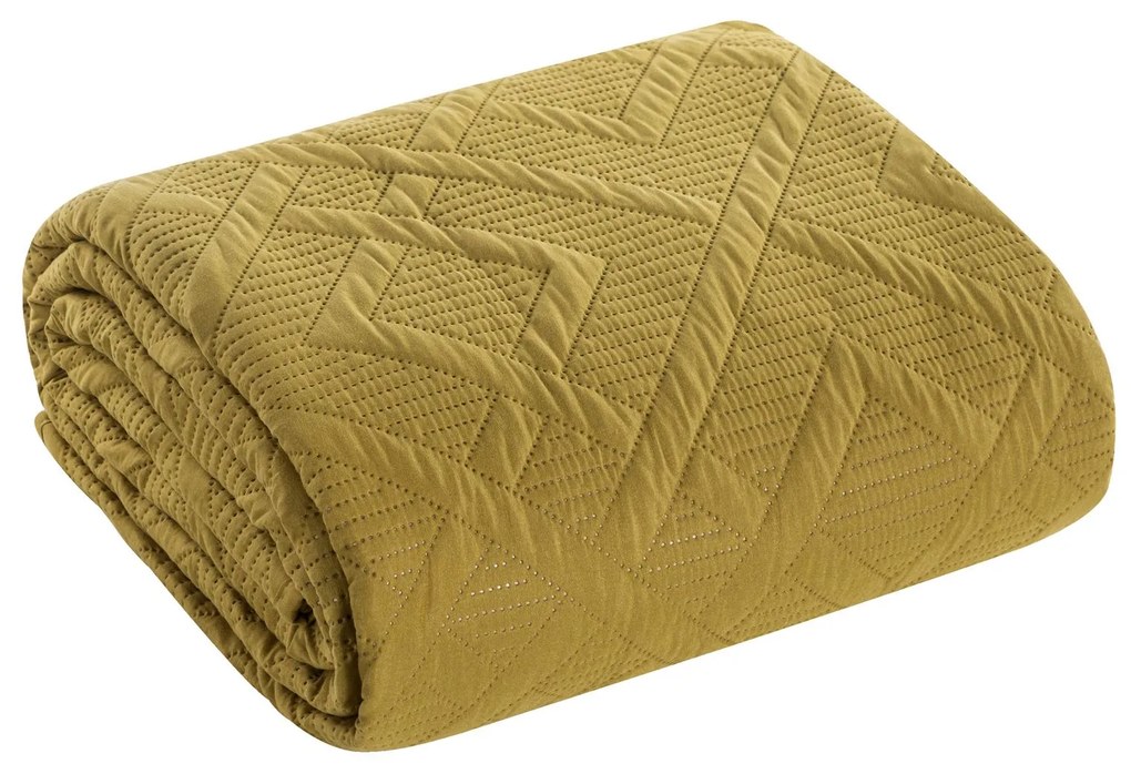 Prehoz na posteľ D91 ALARA 2 200X220 cm, horčicová