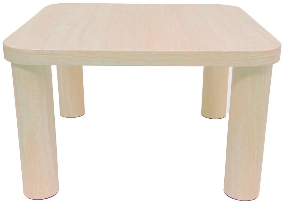 Béžový konferenčný stolík v dekore mramoru 60x60 cm Solano – Actona