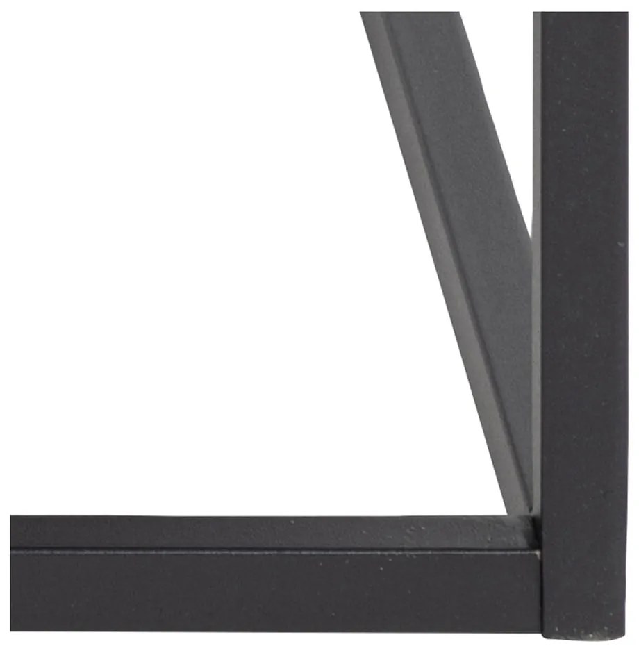 Čierny konferenčný stolík s doskou v dekore jaseňového dreva 80x80 cm Willford – Actona