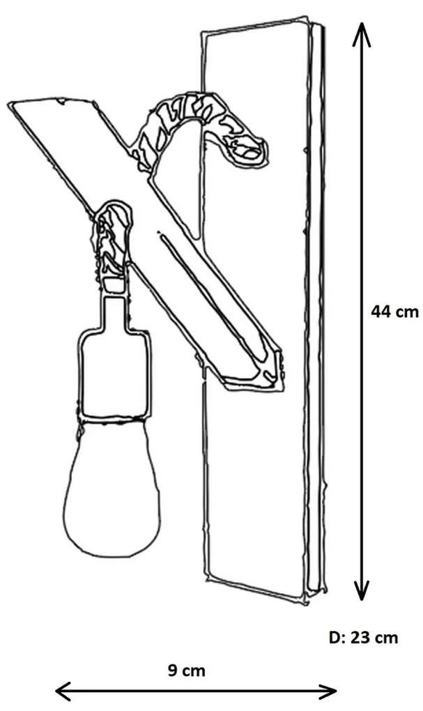 Nástenná lampa Aplik II hnedá