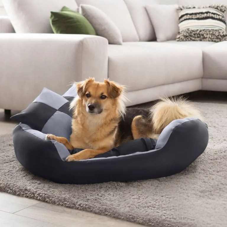 Petstuff pelech pre psa, šedo-čierny, 75 x 80 x 20cm