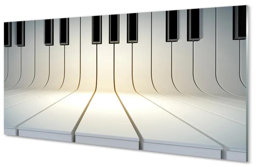 Obraz na skle klávesy klavíra 140x70 cm