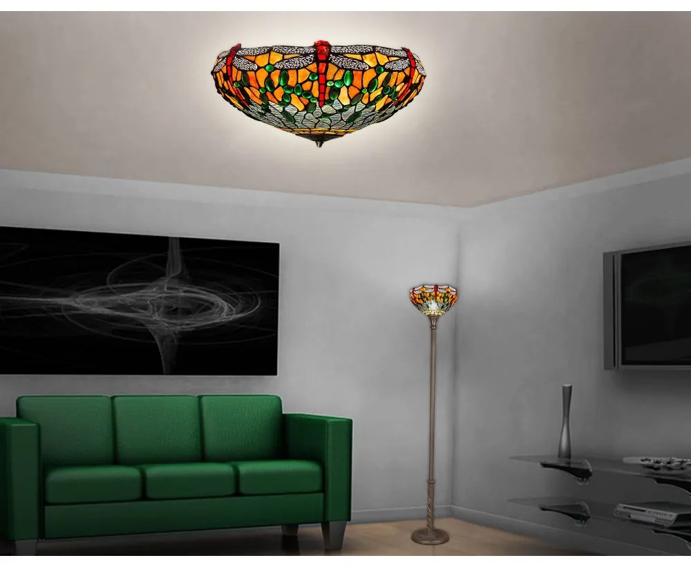 Tiffany stropnica Ø41 DRAGONFLY G