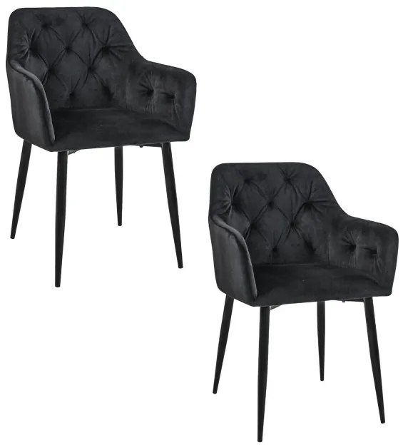 Set dvoch jedálenských stoličiek SJ.030 čierne