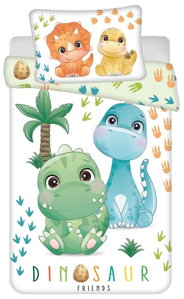 Bavlnené detské obliečky do postieľky 100x135 cm Dino – Jerry Fabrics