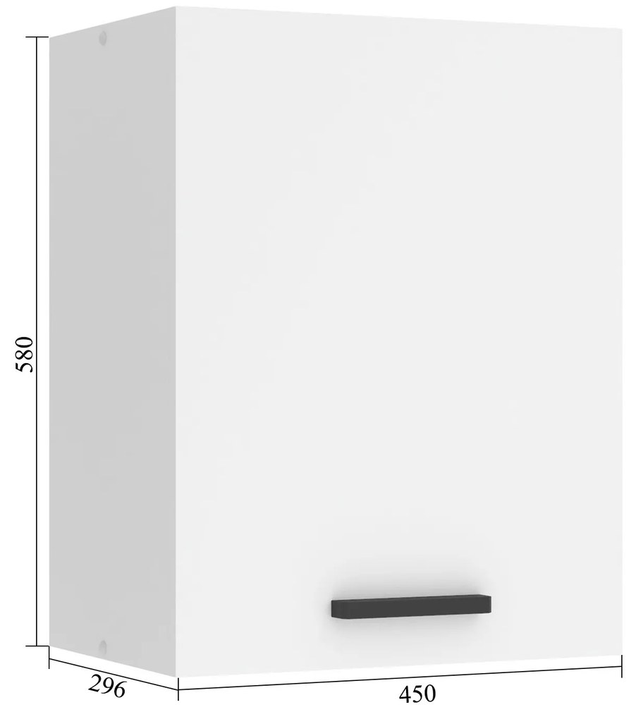 Kuchynská skrinka Belini Premium Full Version horná 45 cm červený lesk