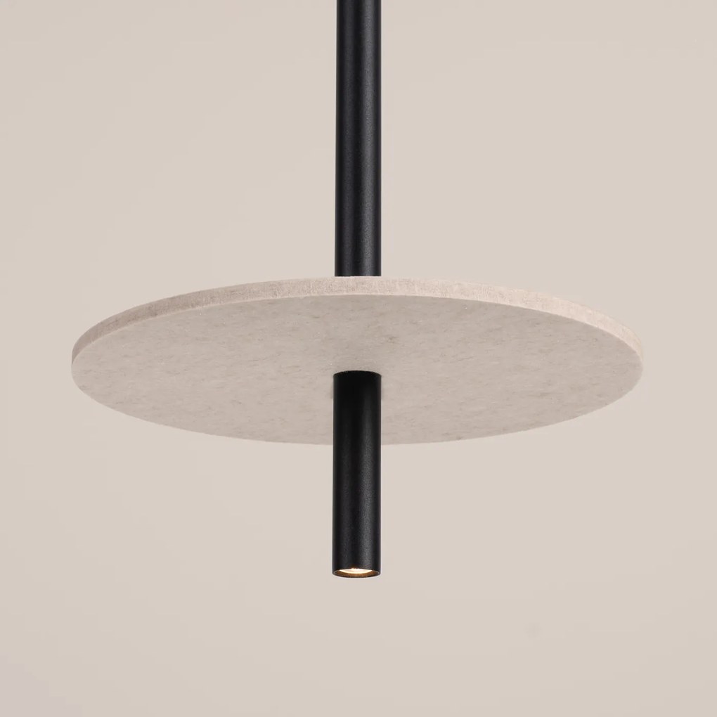 Závesné svietidlo Feltro 1, 1x čierne kovové tienidlo, be