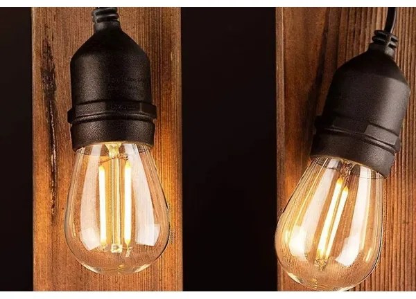 LED vonkajší dekoratívny reťazec 20xE27/1W/230V 20 m IP65 čierny