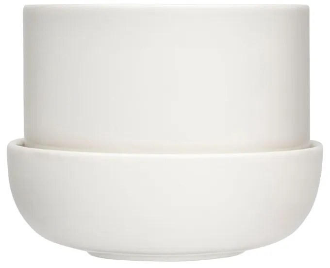 Kvetináč Nappula S, s podmiskou / biely