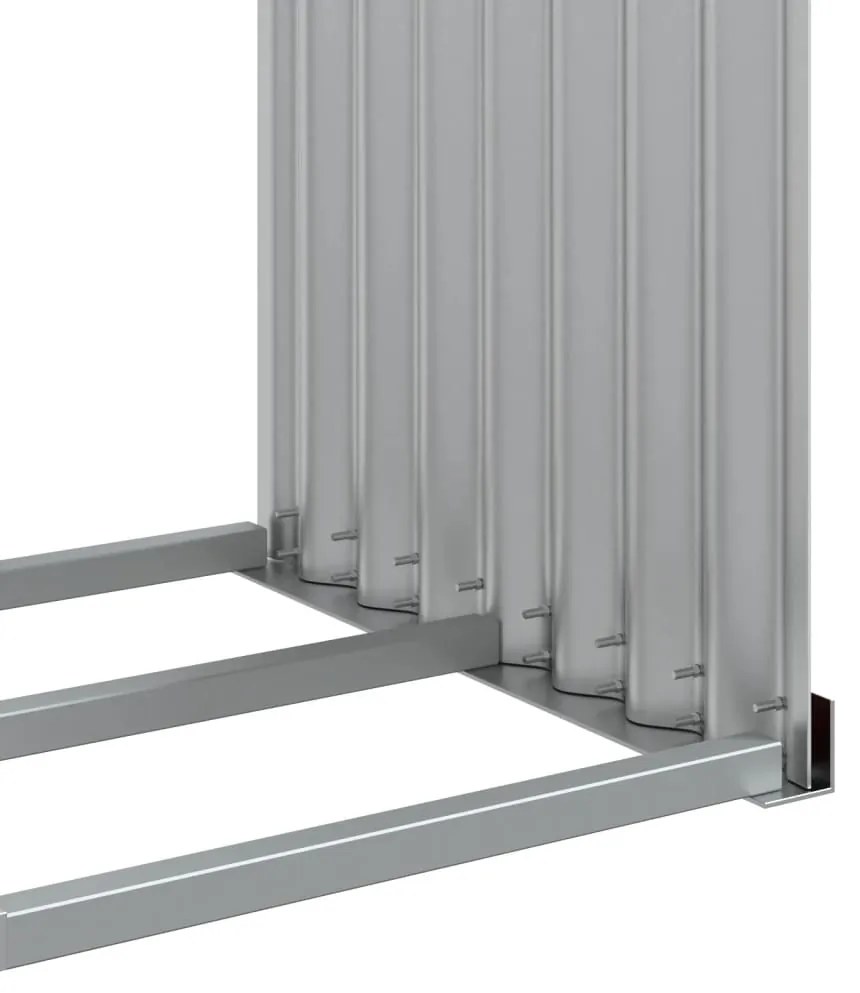 Držiak na polená hnedý 120x45x210 cm pozinkovaná oceľ