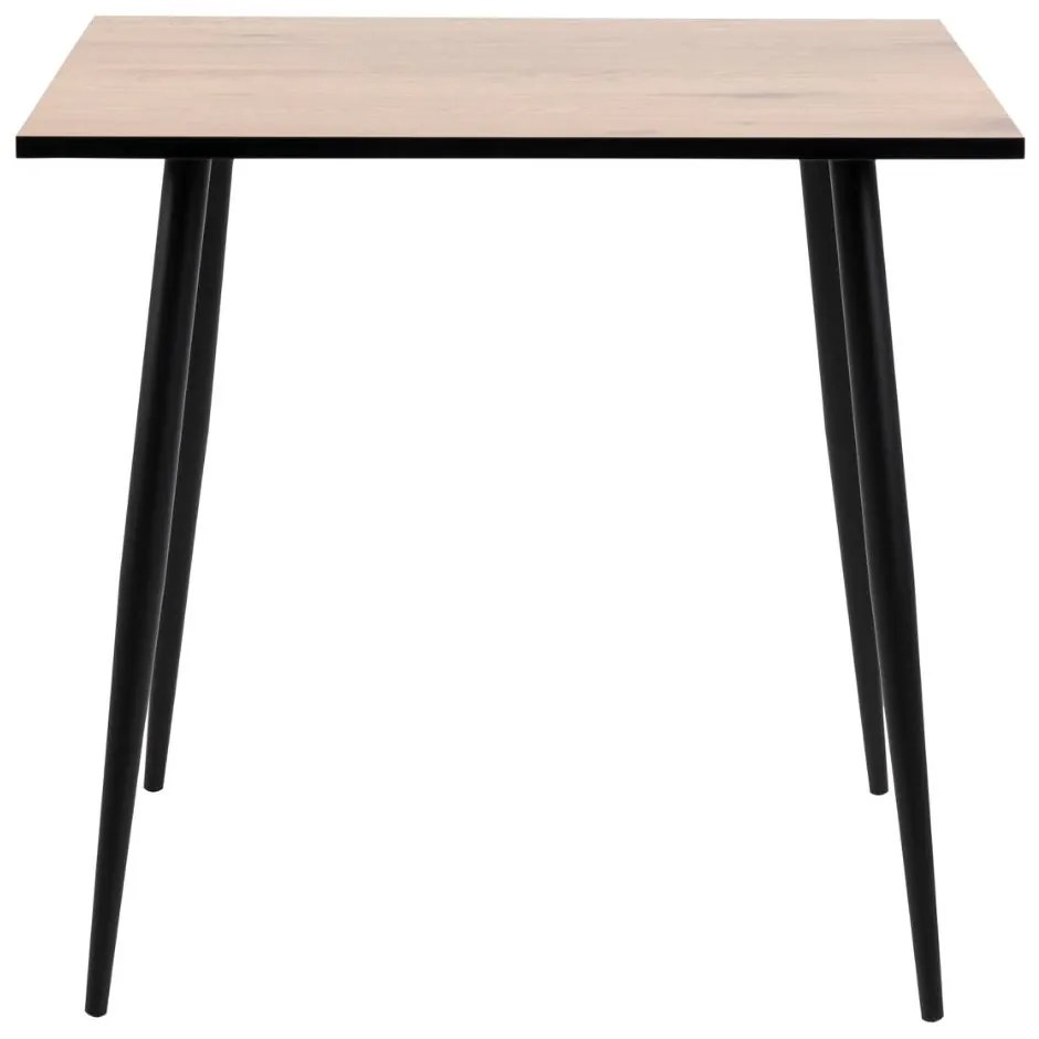 Štvorcový jedálenský stôl Wilma divoký dub/čierna