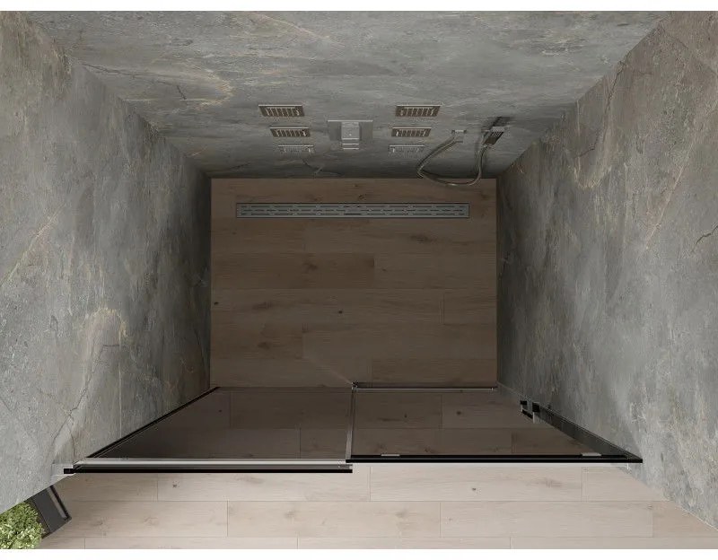 Mexen OMEGA posuvné sprchové dvere do otvoru 130 cm, šedé, 825-130-000-01-40