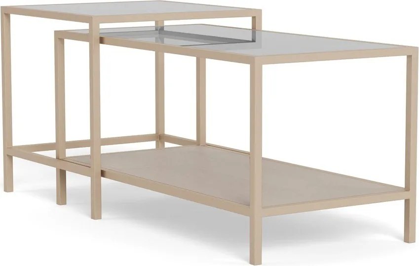 Sivé oceľové konferenčné stolíky v súprave 2 ks 50x90 cm Seaford – Actona