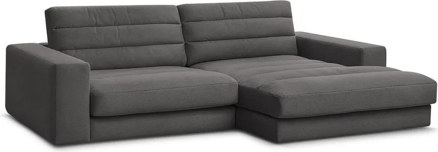 Antracitová zamatová rohová pohovka (pravý roh/s leňoškou) Sierra – Bobochic Paris